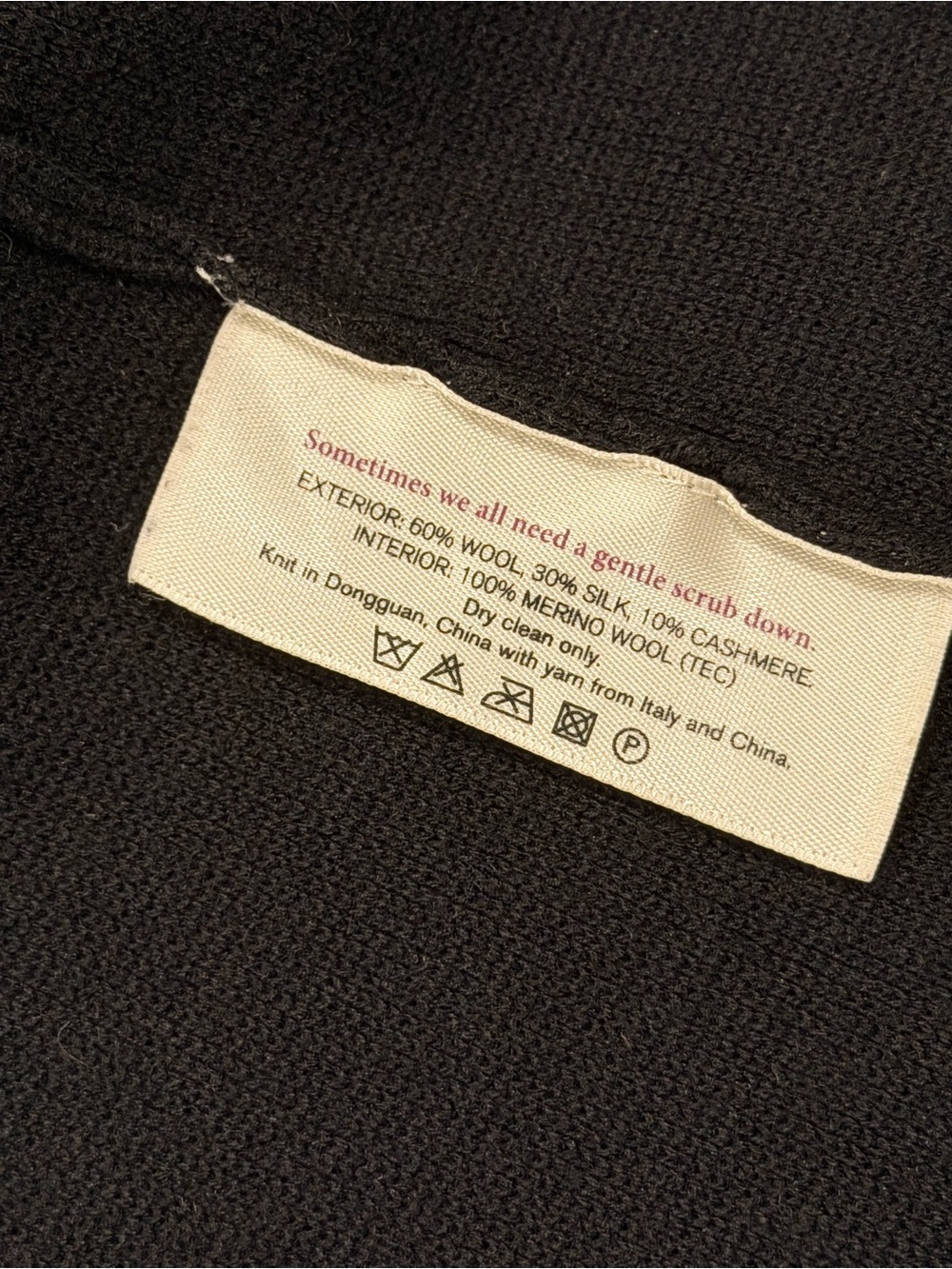 MM LaFleur O’Keeffe Sweater Coat Small Black Tan Wool Silk Cashmere Cardigan - Picture 10 of 10